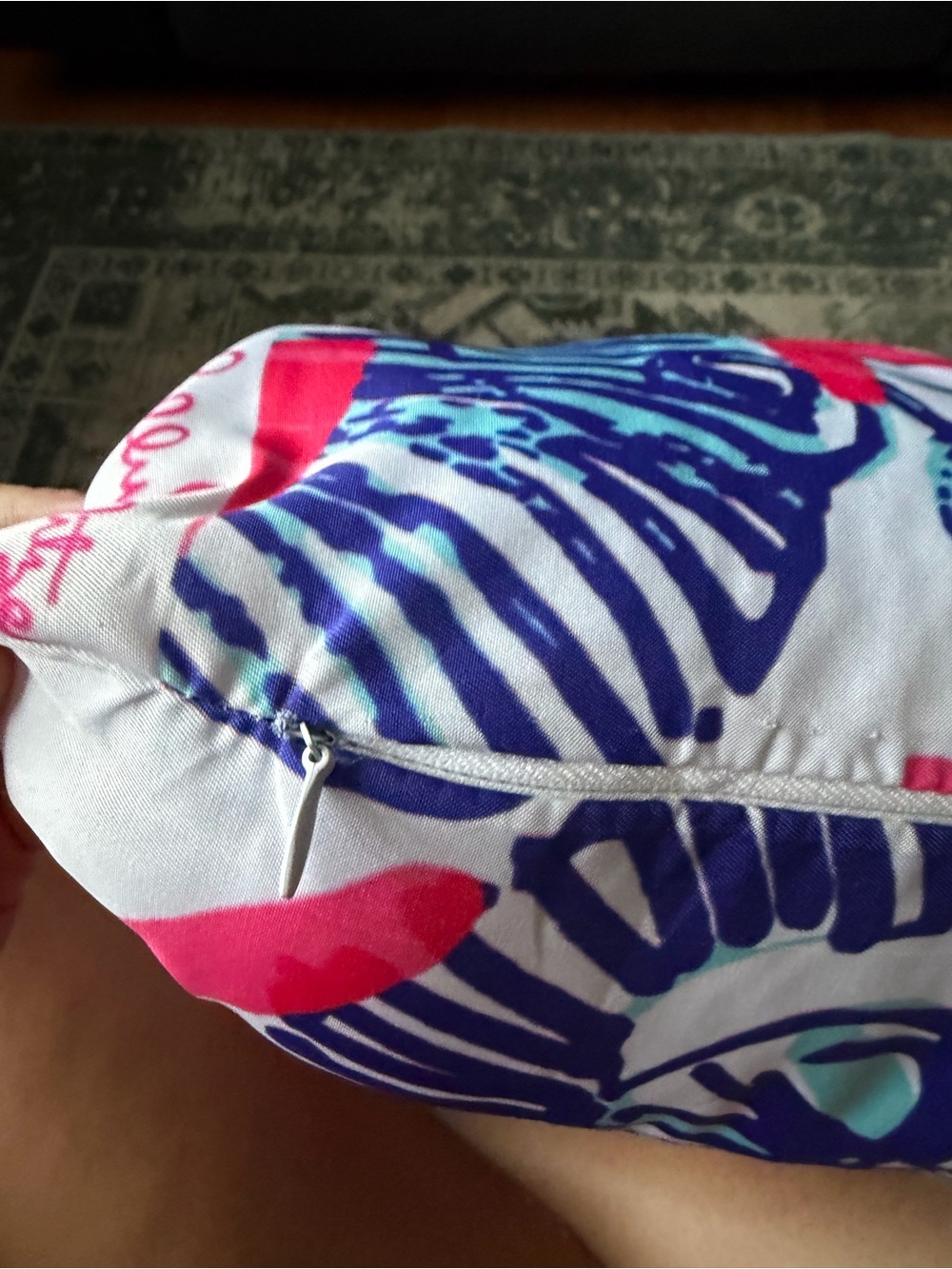 Lilly Pulitzer Tropical Shell Print Pillow - Pink & Blue - Picture 3 of 5